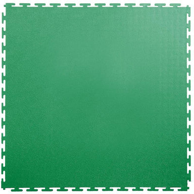 Lock-Tile PVC Smooth Tiles (19.625" x 19.625") in Green Shown From the Top
