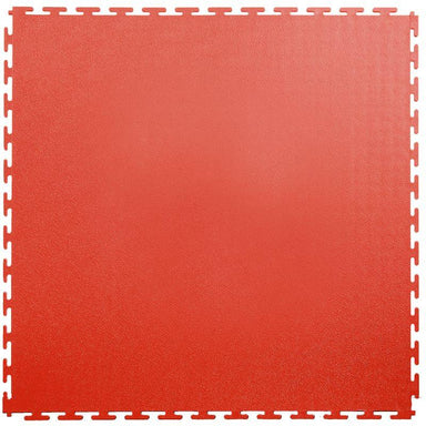 Lock-Tile PVC Smooth Tiles (19.625" x 19.625") in Red Shown From the Top