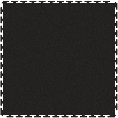 Perfection Floor Tile Duro-Gym Vinyl Smooth Tiles - 7mm Thick (20.5" x 20.5") in Black Shown from the Top