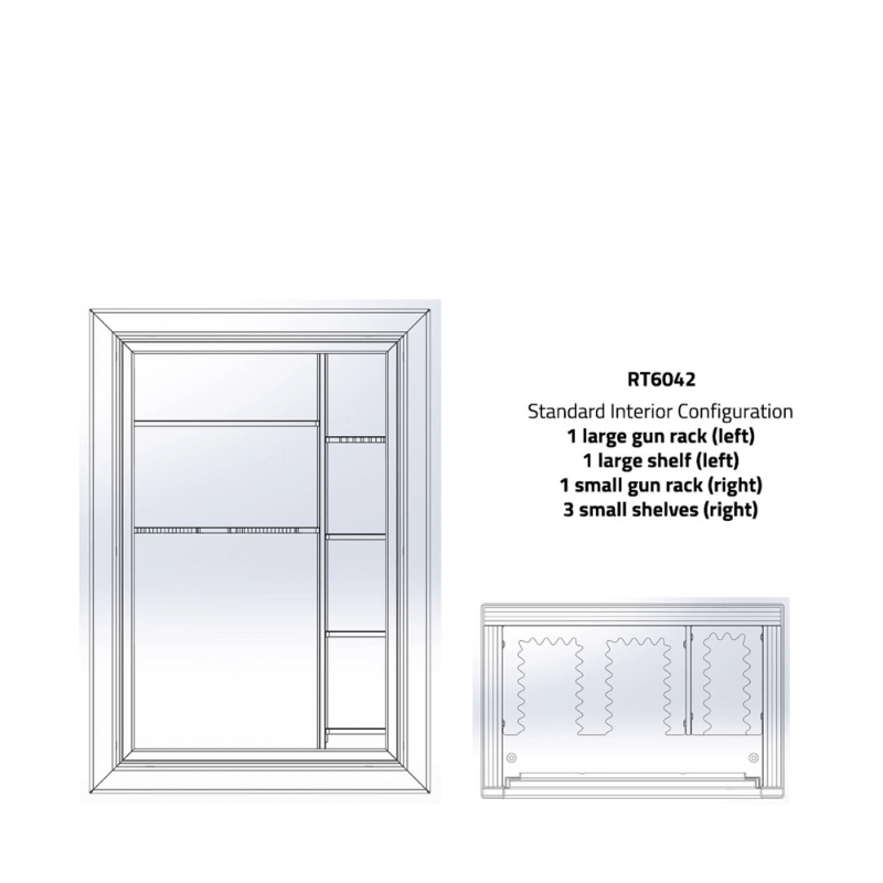 Rhino Thunderbolt Series Gun Safe RT6042X | 60"H x 42"W x 27"D | 54 Long Gun | 160 Min Textured Finish