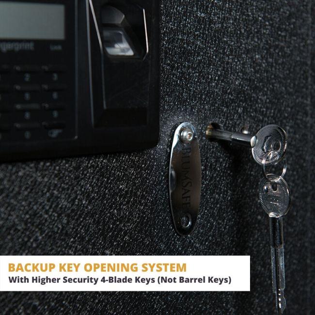Blum Safe (301504) Watch Safe Locks comes withna Backup Opening System with a Higher Security 4-Blade Keys