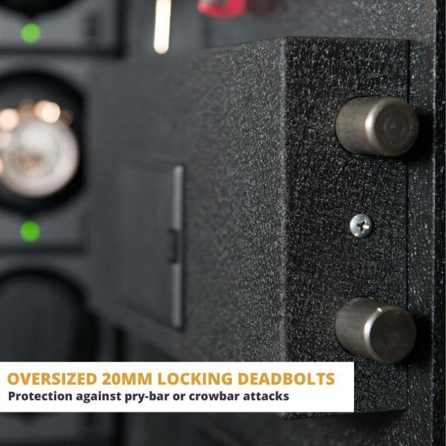 Blum Safe (301504) Watch Safe Has 20MM Motorized Locking Deadbolts to Protect Against  Pry-Bar and Crowbar Attacks