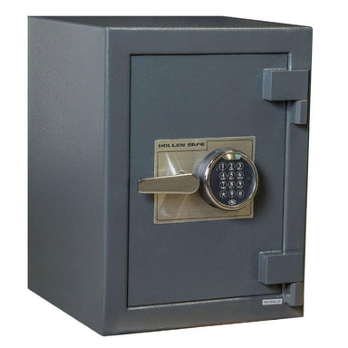Hollon B2015E B-Rated Cash Box with Electronic Locks. Doors Closed & Viewed From Front Left.