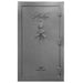 Hollon BHS-45 Black Hawk Gun Safes With Doors Closed in Hammered Steel Viewed Directly From the Front.