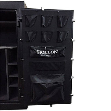 Hollon CS-36E Crescent Shield Gun Safe With Door Opened Showing Interior Shelving & Pocket Door Organizer