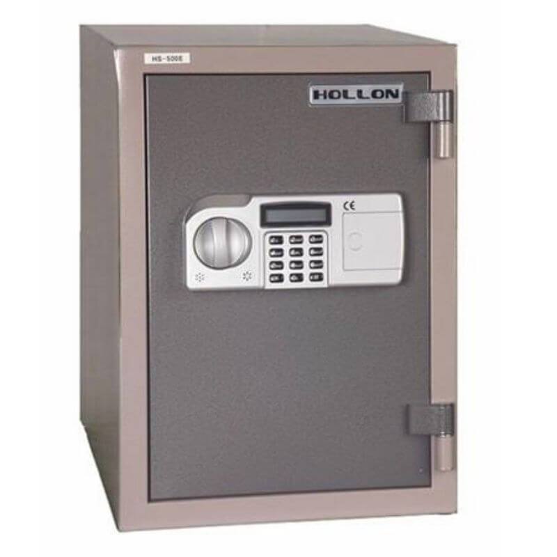 Hollon HDS-500E Data Safe with Electronic Locks. Door Closed and Viewed From the Front