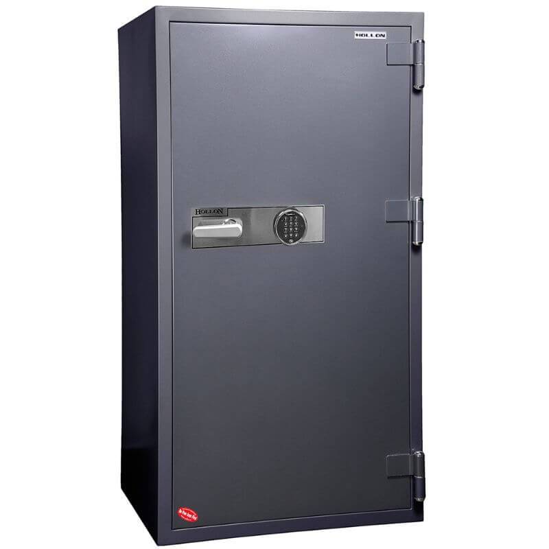 Hollon HS-1600C Office Safe with Electronic Locks and Doors Closed. Viewed from the Front Left