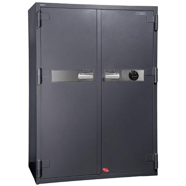 Hollon HS-1750C Office Safe with Dial Locks and Doors Closed. Viewed from the Front Left