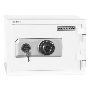 Hollon HS-310D Home Safe with Dial Locks and Door Closed. Viewed from the Front Left