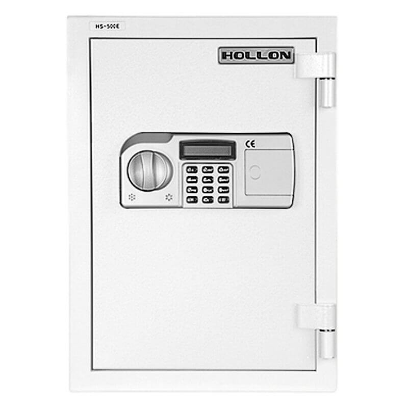Hollon HS-500D Home Safe with Electronic Locks and Door Closed. Viewed from the Front Left