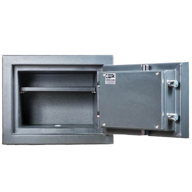 Hollon MJ-1014C TL-30 Rated Safe with Dial Lock and Door Opened Showing Interior Shelving
