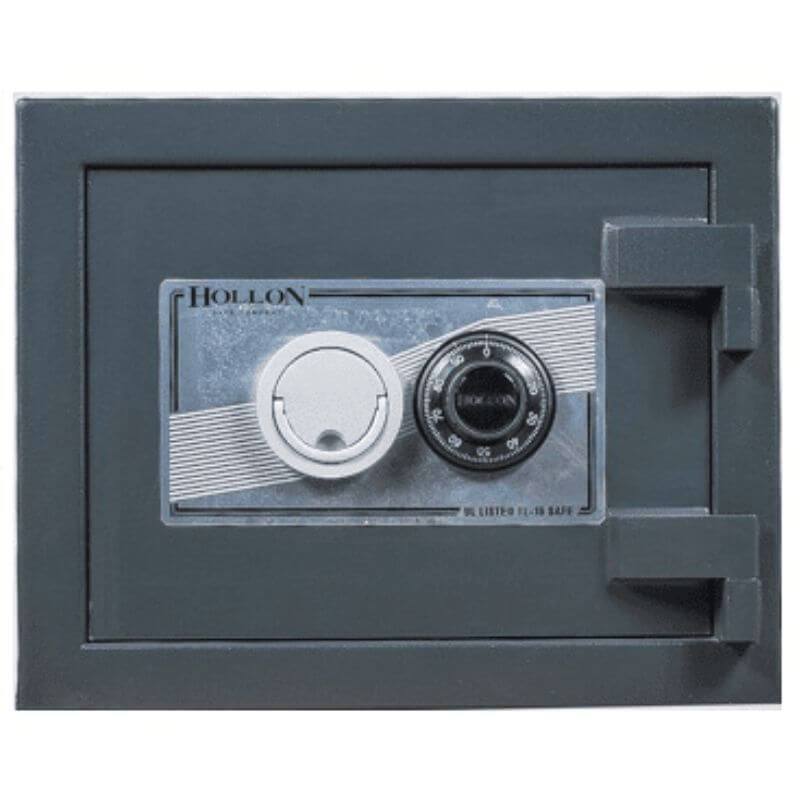 Hollon PM-1014C TL-15 Rated Safe with Dial Lock, Door Closed and Viewed Directly from the Front