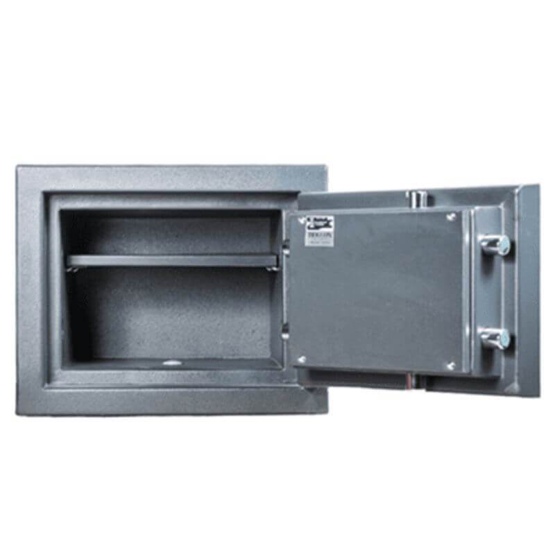 Hollon PM-1014E TL-15 Rated Safe with Electronic Lock and Door Opened Showing Interior Shelving