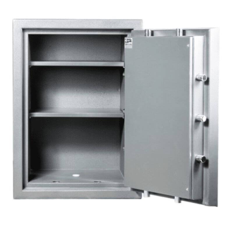 Hollon PM-2819E TL-15 Rated Safe with Electronic Lock and Door Opened Showing Interior Shelving