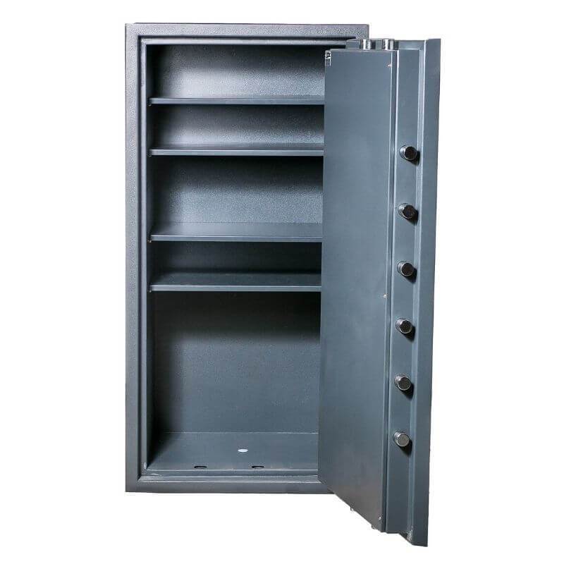 Hollon PM-5826C TL-15 Rated Safe with Electronic Lock and Door Opened Showing Interior Shelving
