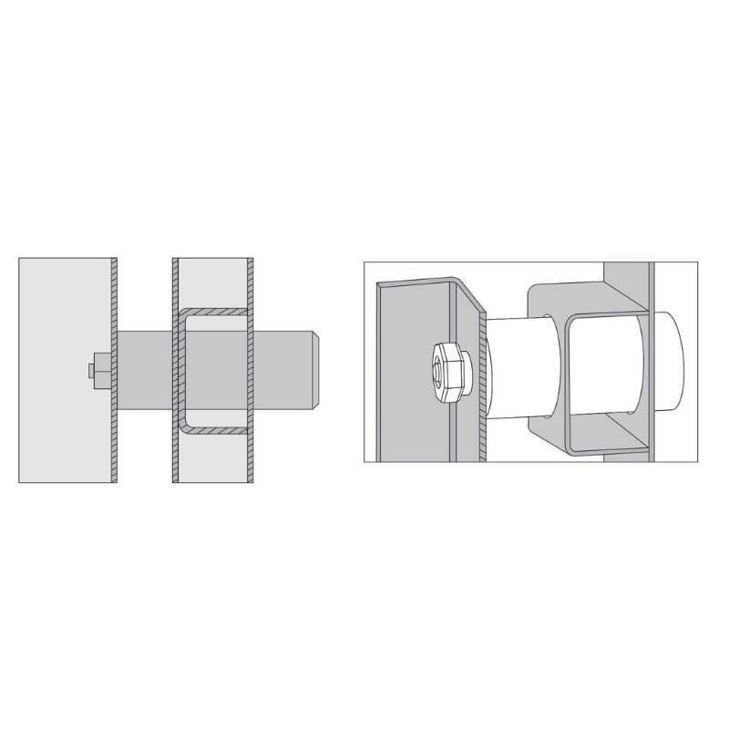 Hollon RG-42 Republic Gun Safes Diagram Showing the Mechanism of the Exra Secure Door Bolts.