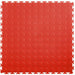 Lock-Tile PVC Coin Tiles (19.625" x 19.625") in Red Shown From the Top