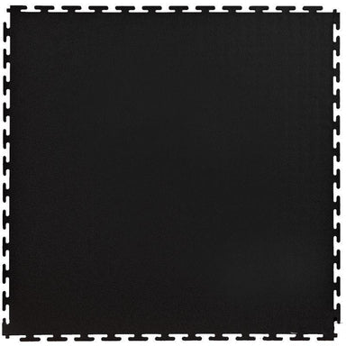 Lock-Tile PVC Smooth Tiles (19.625" x 19.625") in Black Shown From the Top