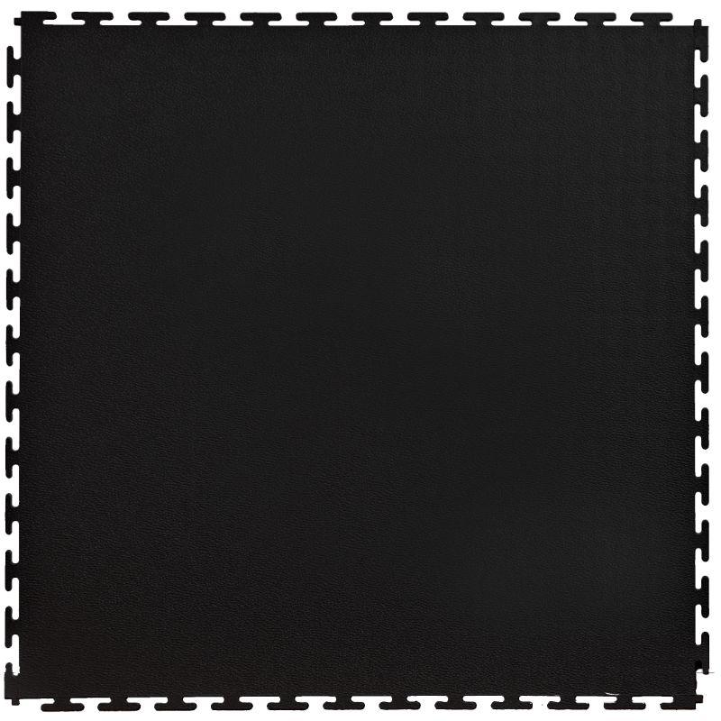Lock-Tile PVC Smooth Tiles (19.625" x 19.625") in Black Shown From the Top