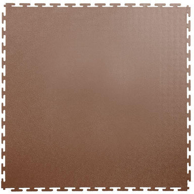 Lock-Tile PVC Smooth Tiles (19.625" x 19.625") in Brown Shown From the Top