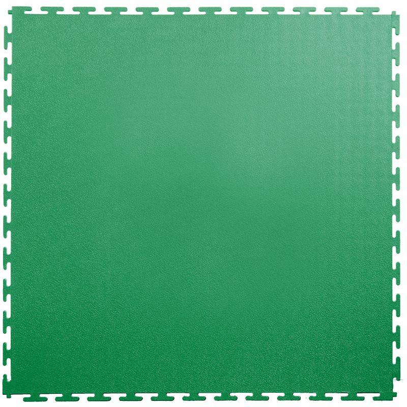 Lock-Tile PVC Smooth Tiles (19.625" x 19.625") in Green Shown From the Top