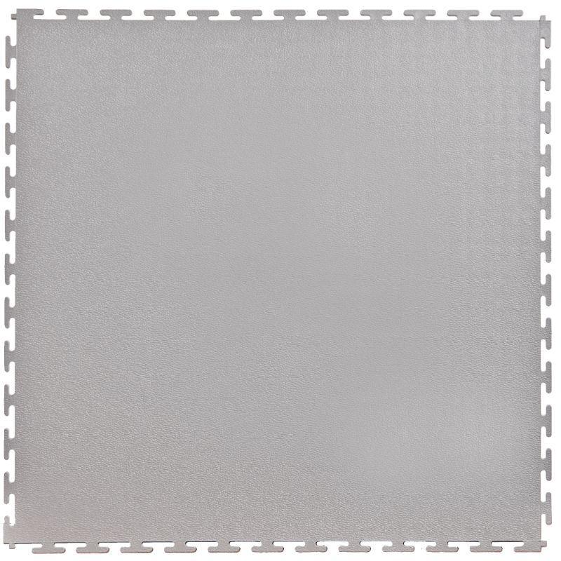 Lock-Tile PVC Smooth Tiles (19.625" x 19.625") in Light Gray Shown From the Top