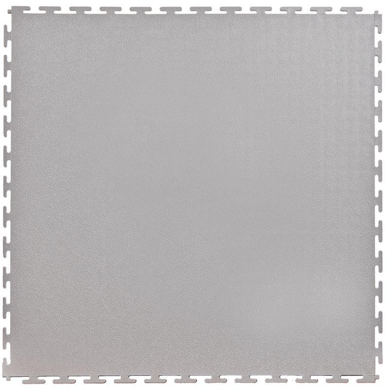 Lock-Tile PVC Smooth Tiles (19.625" x 19.625") in Light Gray Shown From the Top