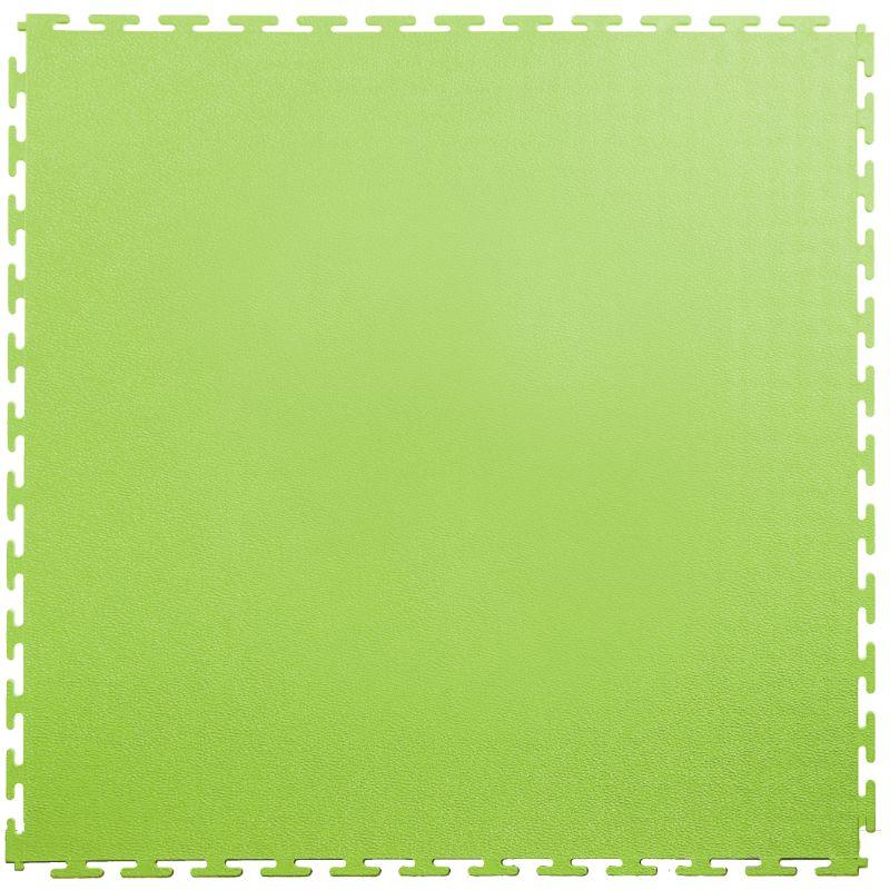 Lock-Tile PVC Smooth Tiles (19.625" x 19.625") in Neon or Light Green Shown From the Top