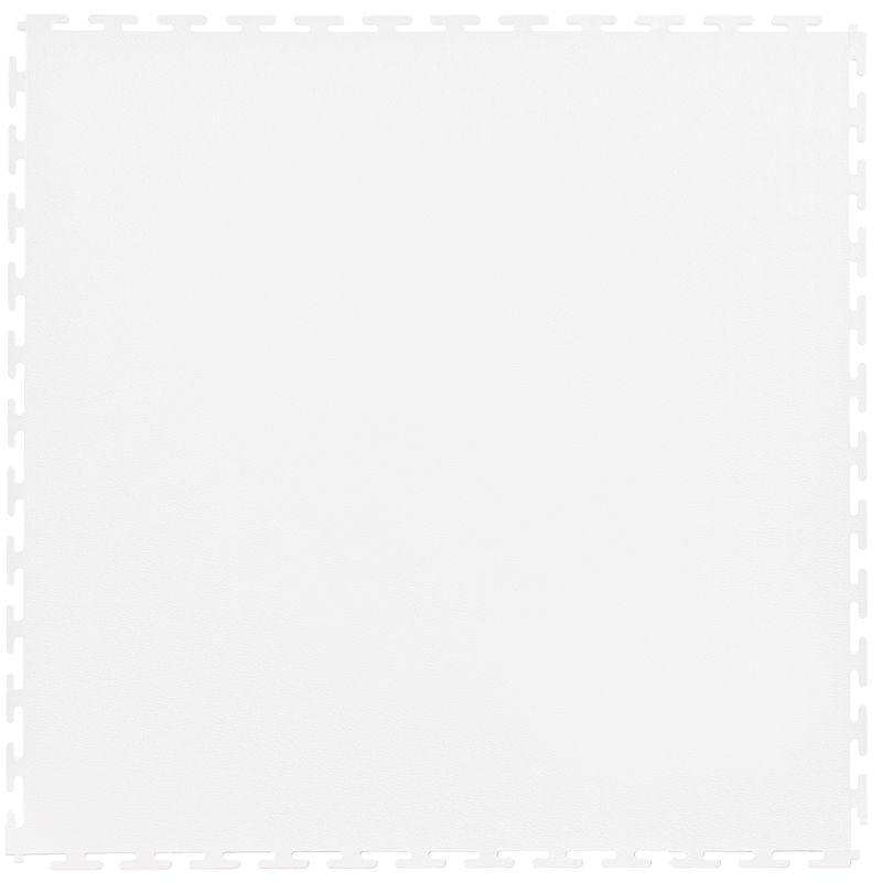 Lock-Tile PVC Smooth Tiles (19.625" x 19.625") in White Shown From the Top