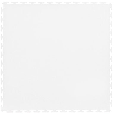 Lock-Tile PVC Smooth Tiles (19.625" x 19.625") in White Shown From the Top