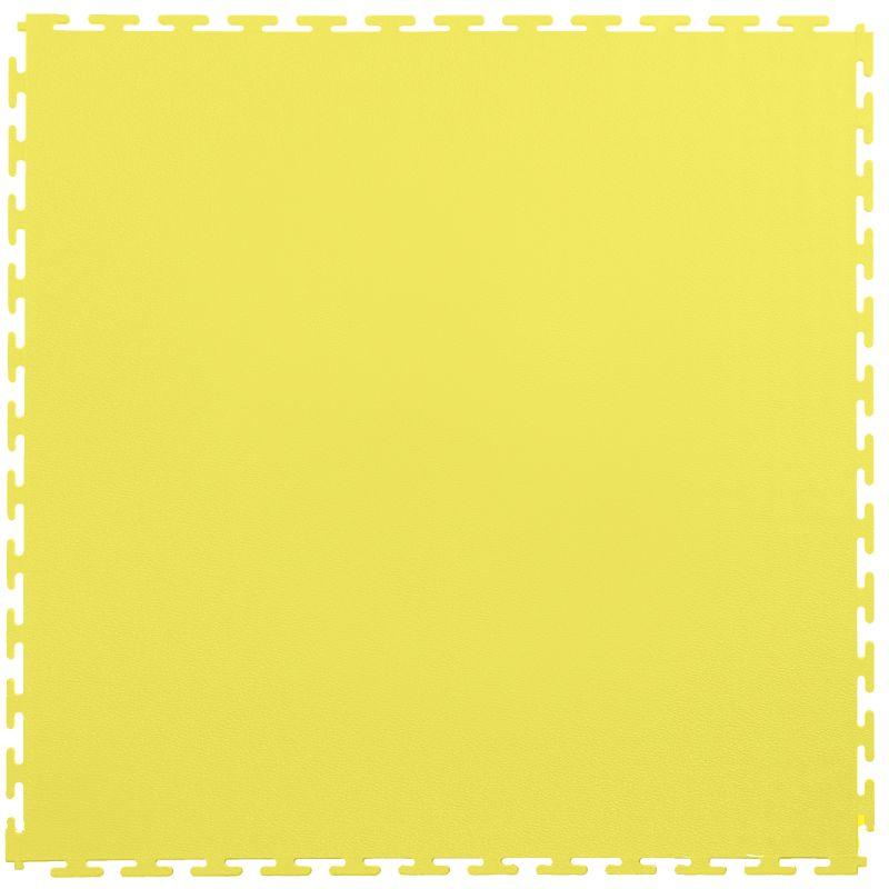 Lock-Tile PVC Smooth Tiles (19.625" x 19.625") in Yellow Shown From the Top