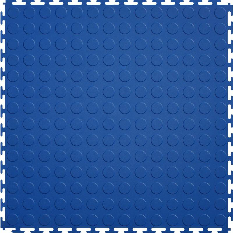 Perfection Floor Tile Vinyl Coin Tiles - 5mm Thick (20.5" x 20.5") in Blue Shown From the Top