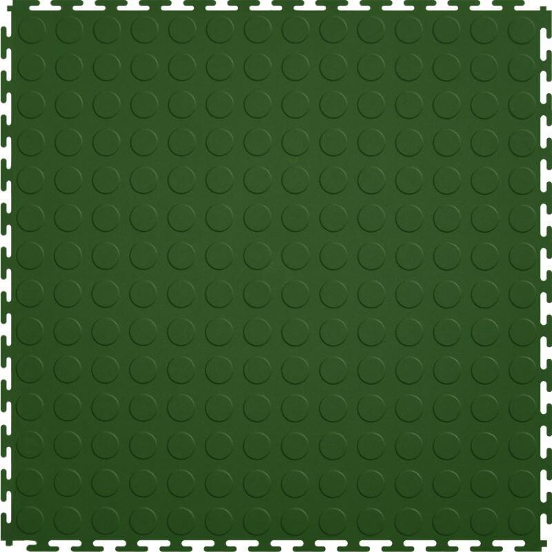 Perfection Floor Tile Vinyl Coin Tiles in Green Shown from the Top