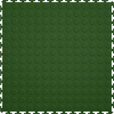 Perfection Floor Tile Vinyl Coin Tiles - 5mm Thick (20.5" x 20.5") in Green Shown From the Top