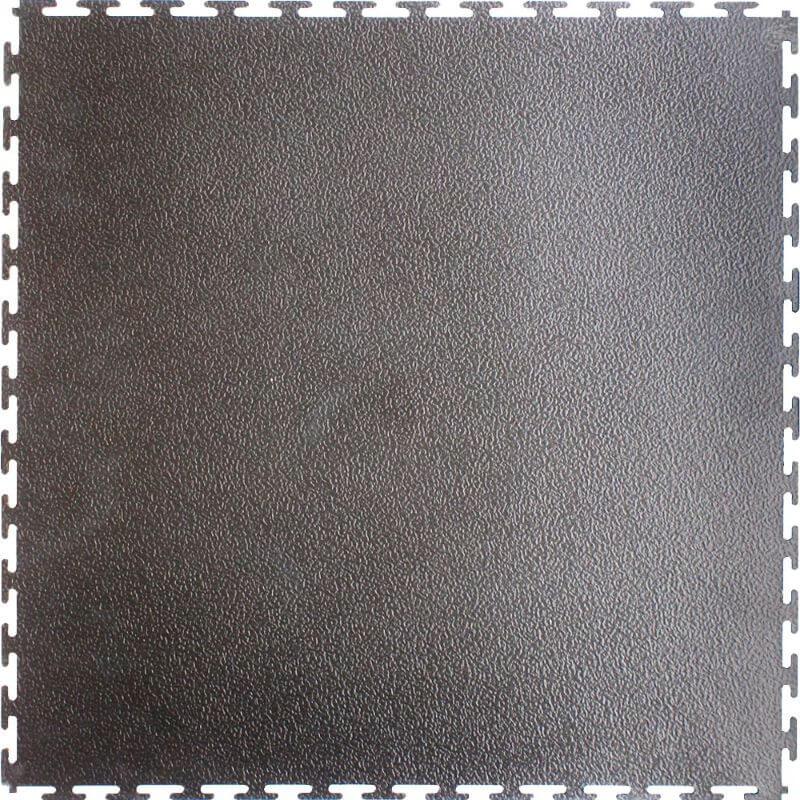 Perfection Floor Tile Commercial Vinyl Smooth Tiles - 5mm Thick (20.5" x 20.5") in Dark Gray Shown from the Top
