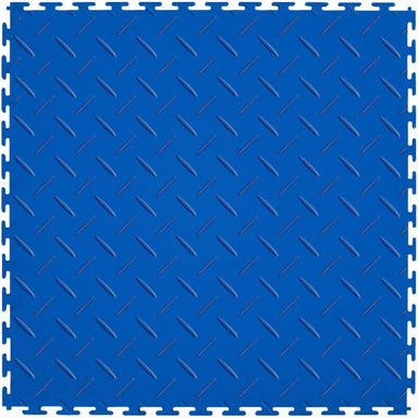 Perfection Floor Tile Vinyl Diamond Tiles - 5mm Thick (20.5" x 20.5") in Blue Shown From the Top