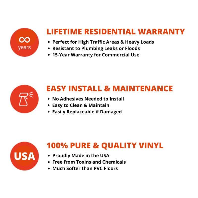 Perfection Floor Tile Industrial Vinyl Smooth Tiles Overview of Benefits