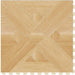 Perfection Floor Tile Bordeaux Wood Luxury Vinyl Tiles - 5mm Thick (20" x 20") with Birch Wood Pattern Shown From the Top