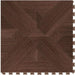 Perfection Floor Tile Bordeaux Wood Luxury Vinyl Tiles - 5mm Thick (20" x 20") with Walnut Wood Pattern Shown From the Top