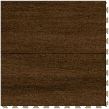 Perfection Floor Tile Breckenridge Wood Luxury Vinyl Tiles - 5mm Thick (20" x 20") with Chestnut Wood Pattern Shown From the Top