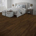 Perfection Floor Tile Breckenridge Wood Luxury Vinyl Tiles - 5mm Thick (20" x 20") with Chestnut Wood Pattern Shown in the Context of a Bedroom