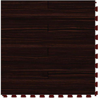 Perfection Floor Tile Classic Plank Wood Luxury Vinyl Tiles - 5mm Thick (20" x 20") with Mahogany Wood Pattern Shown From the Top