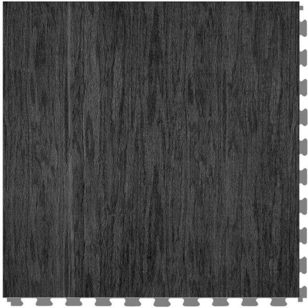 Perfection Floor Tile Deadwood Luxury Vinyl Tiles - 5mm Thick (20" x 20") with Coal Chamber Wood Pattern Shown From the Top