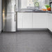 Perfection Floor Tile Granite Luxury Vinyl Tiles - 5mm Thick (20" x 20") with Gray Granite Pattern Shown in the Context of a Kitchen