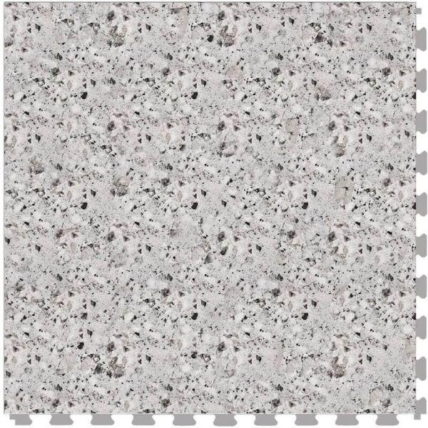 Perfection Floor Tile Granite Luxury Vinyl Tiles - 5mm Thick (20" x 20") with Light Granite Pattern Shown From the Top