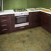 Perfection Floor Tile Marble Luxury Vinyl Tiles - 5mm Thick (20" x 20") with Imperial Marble Pattern Being Used in a Kitchen