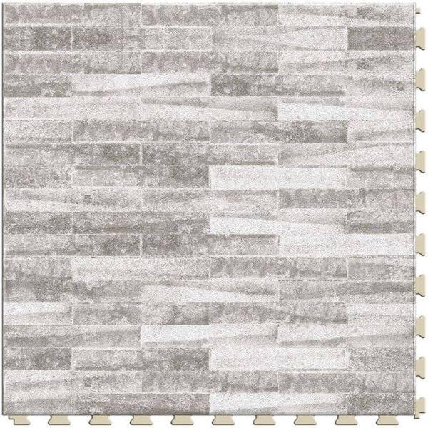 Perfection Floor Tile Mosaic Luxury Vinyl Tiles - 5mm Thick (20" x 20") with Coastal Stone Pattern Shown From the Top