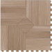Perfection Floor Tile Parquet Luxury Vinyl Tiles - 5mm Thick (20" x 20") with Hickory Wood Pattern Shown From the Top