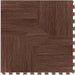 Perfection Floor Tile Parquet Luxury Vinyl Tiles - 5mm Thick (20" x 20") with Walnut Wood Pattern Shown From the Top