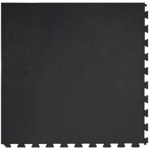 Perfection Floor Tile Rawhide Leather Vinyl Tiles - 5mm Thick (20" x 20") in Black Rhino Color Shown From the Top